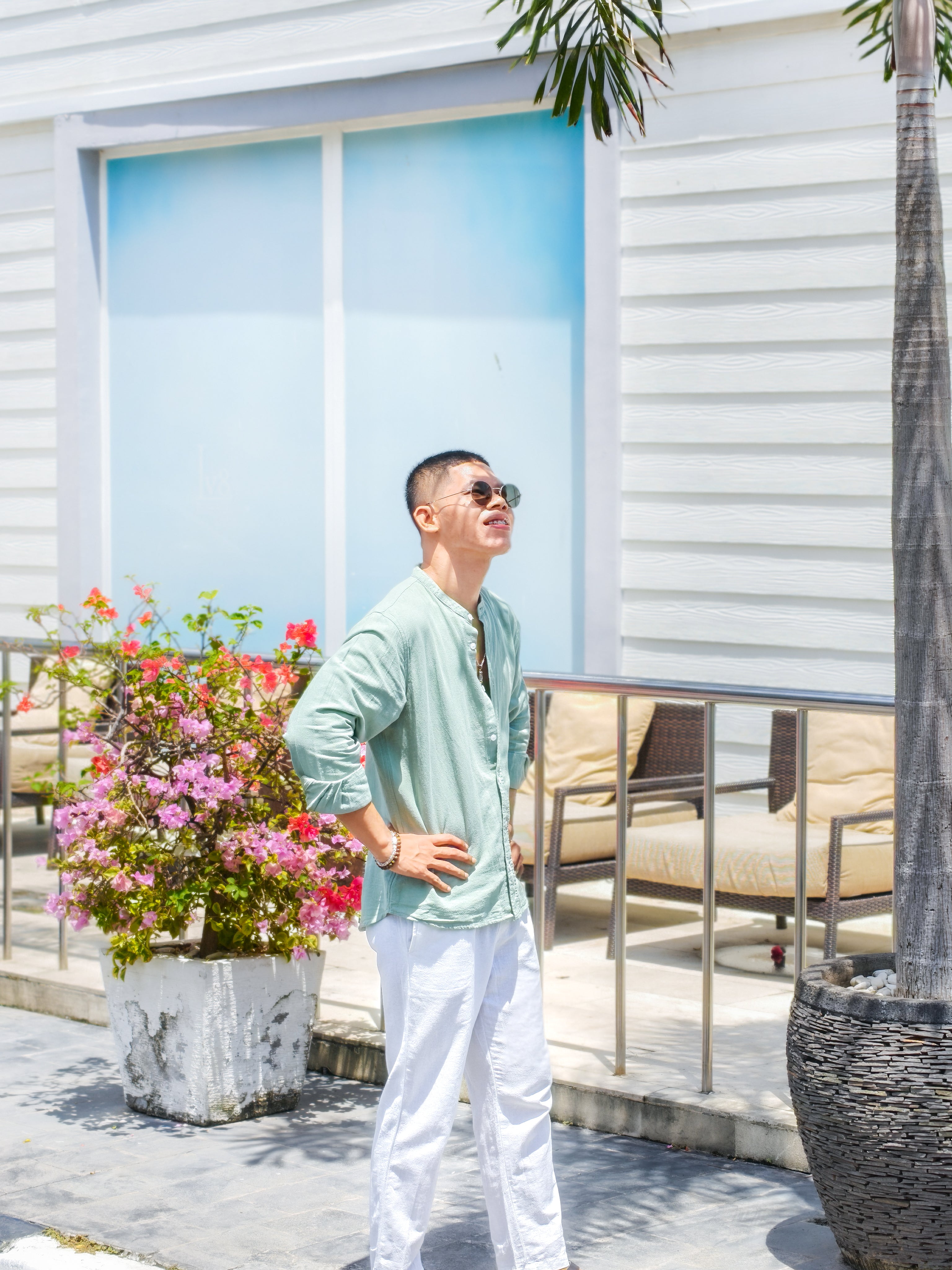 Kemeja Linen Pria Striped / Garis - Tosca