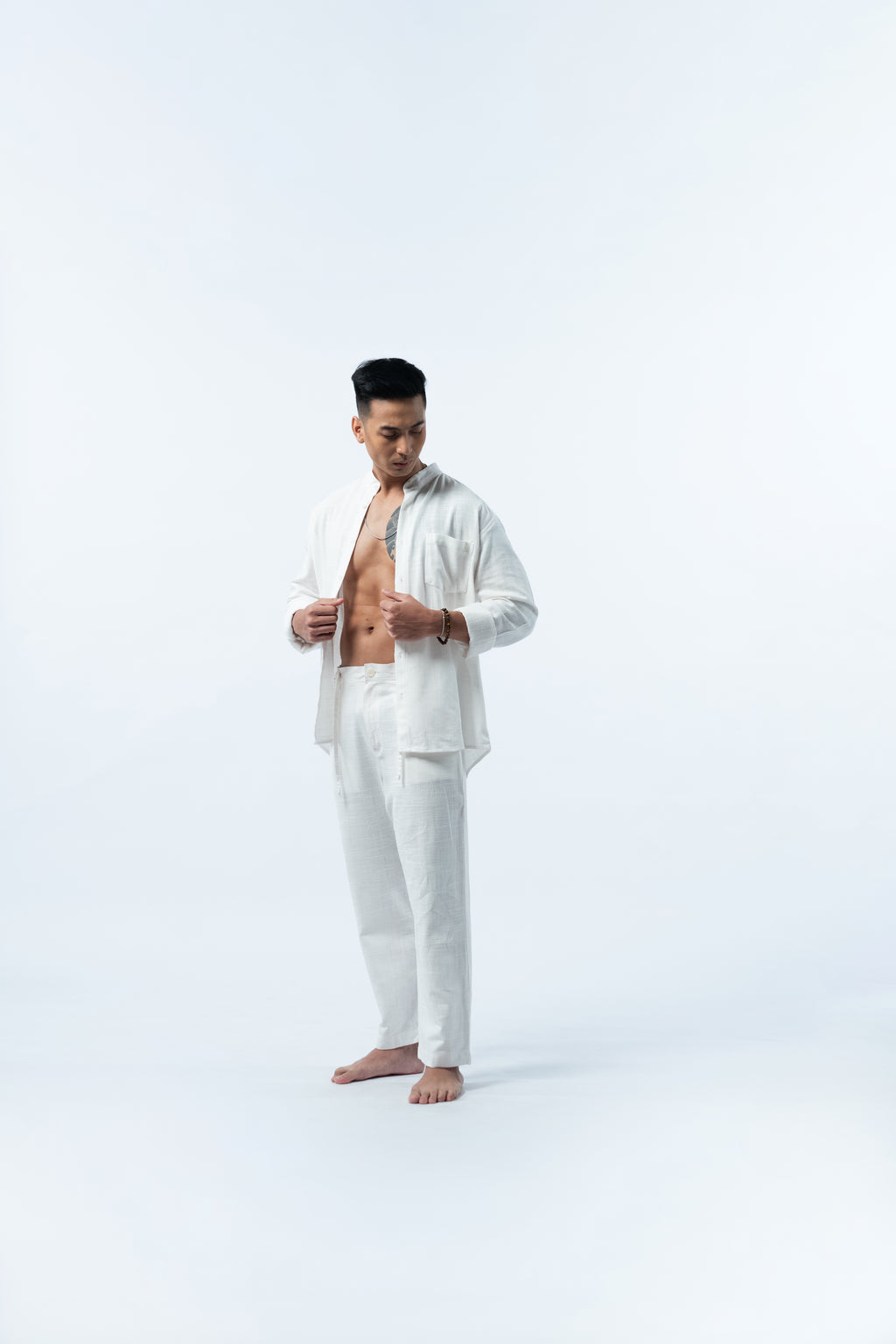LaBonte - One Set Men's Linen GAVINO White