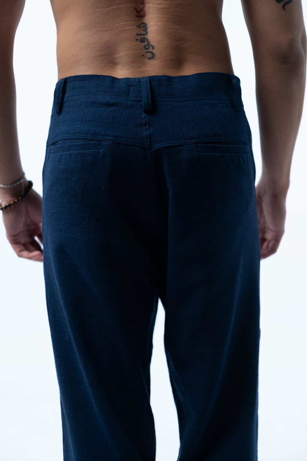 Linen Long Pants - Navy GAVINO