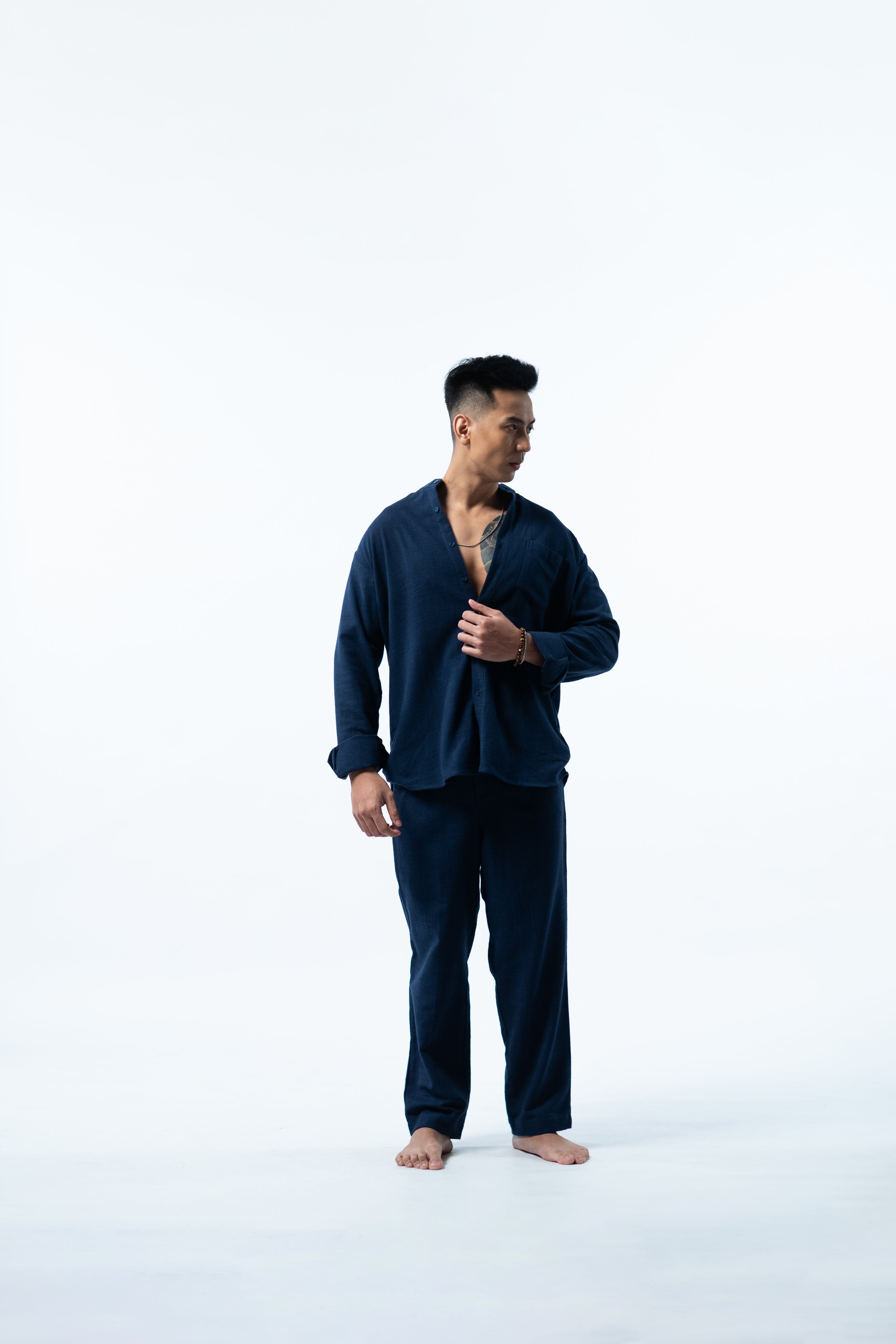 LaBonte - One Set Men's Linen GAVINO Navy