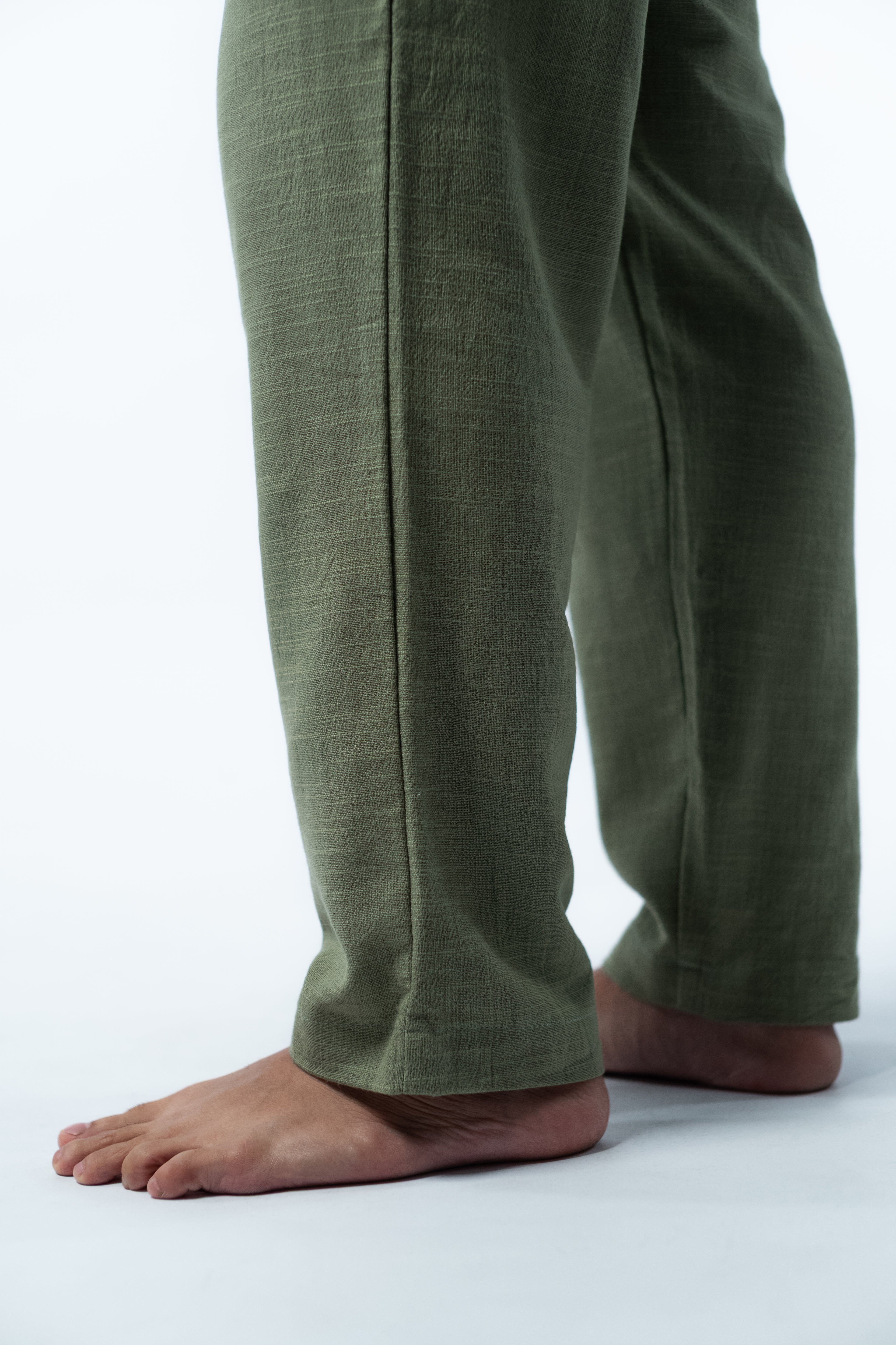 Linen Long Pants - Army Green GAVINO