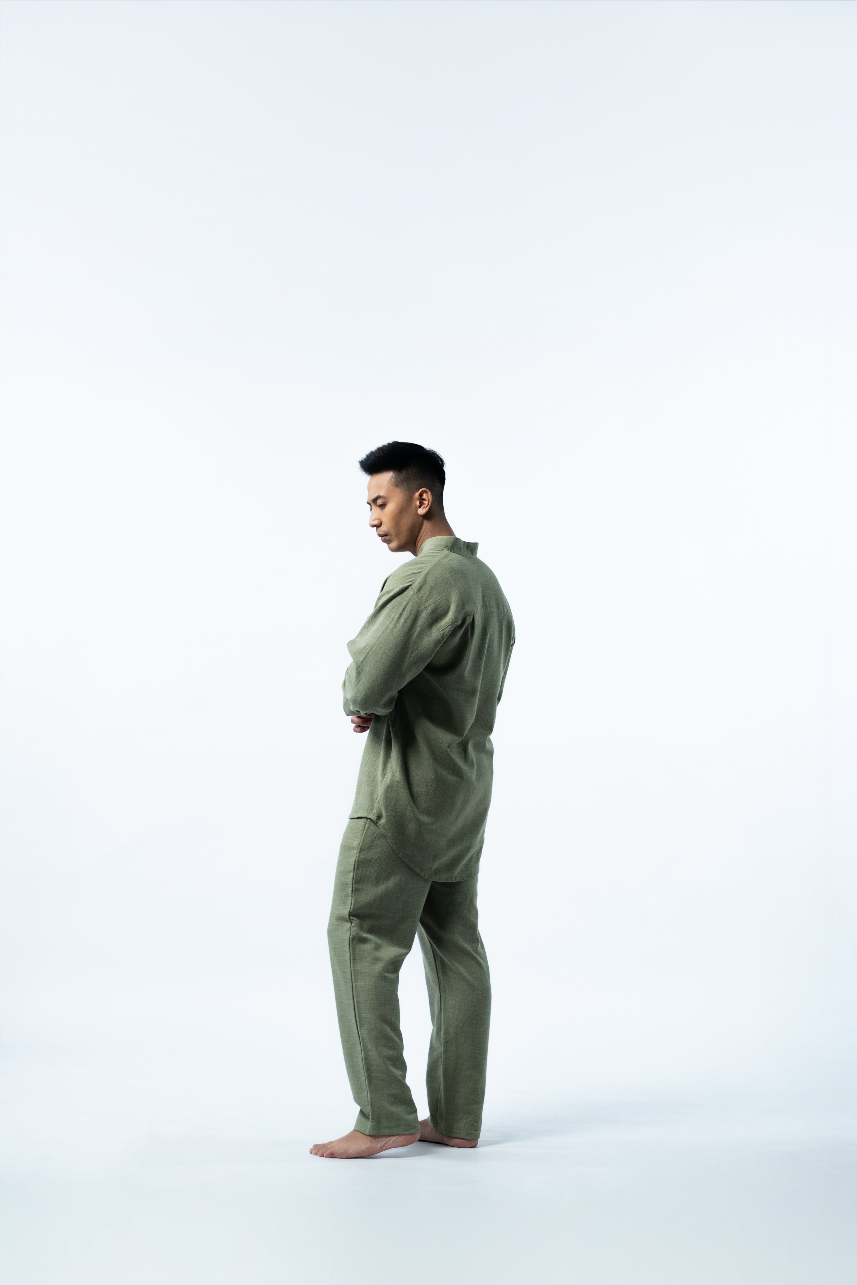 LaBonte - One Set Men's Linen GAVINO Army Green