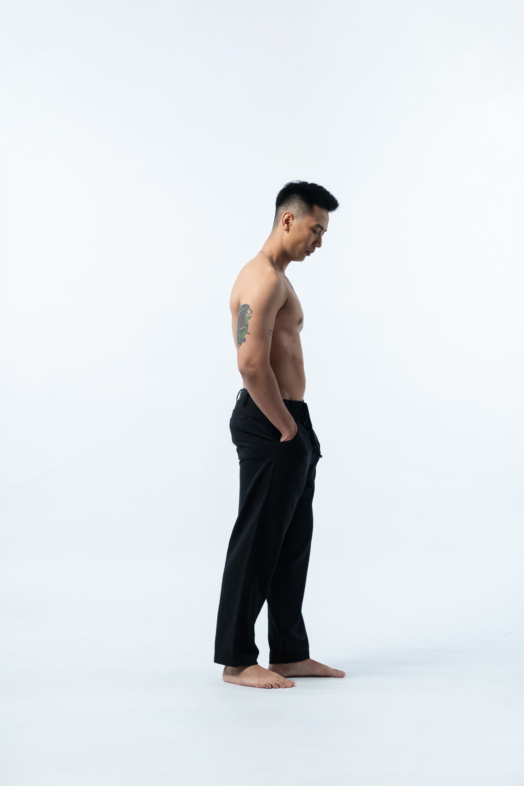 Linen Long Pants - Black GAVINO