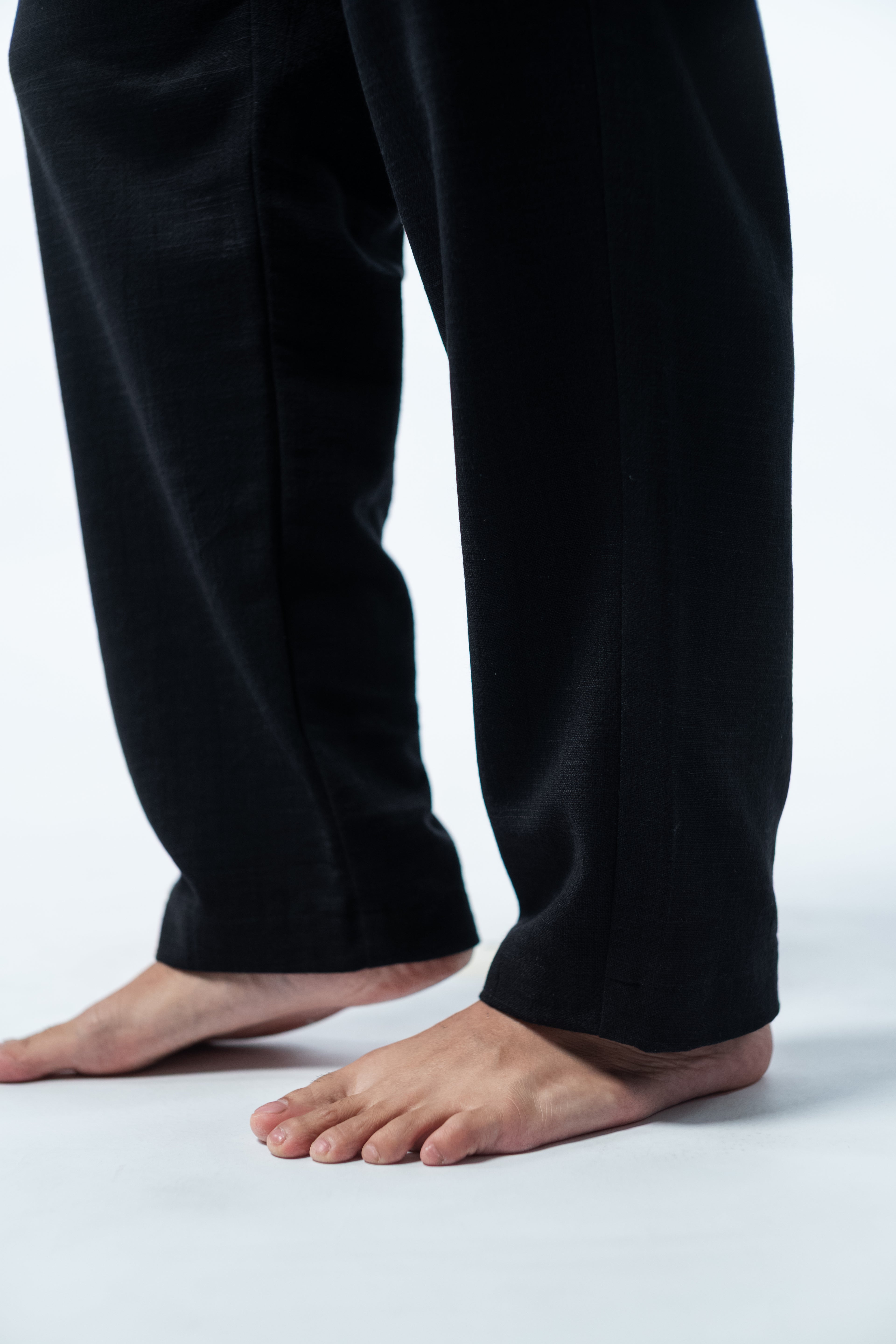 Linen Long Pants - Black GAVINO
