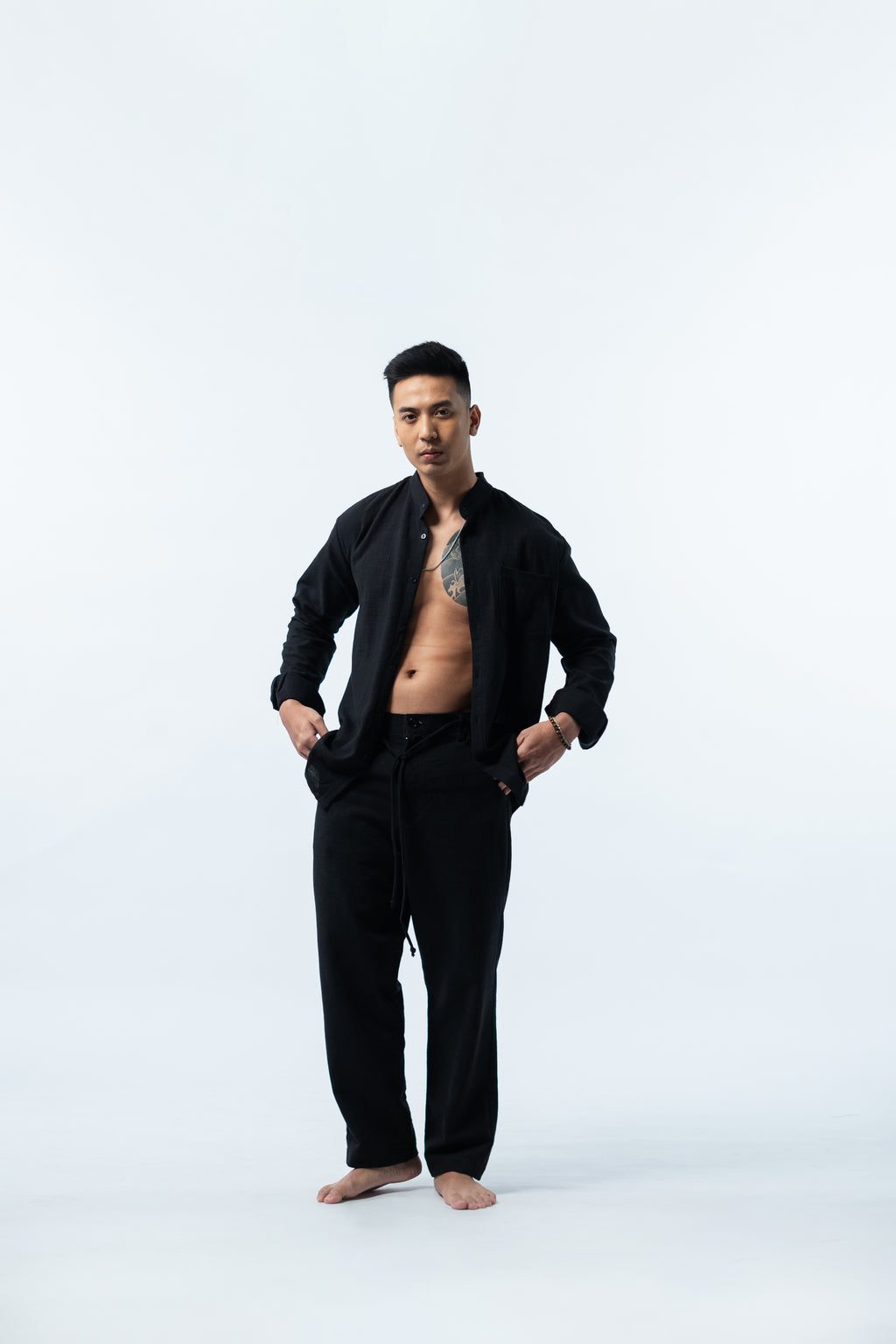 LaBonte - One Set Men's Linen GAVINO Black