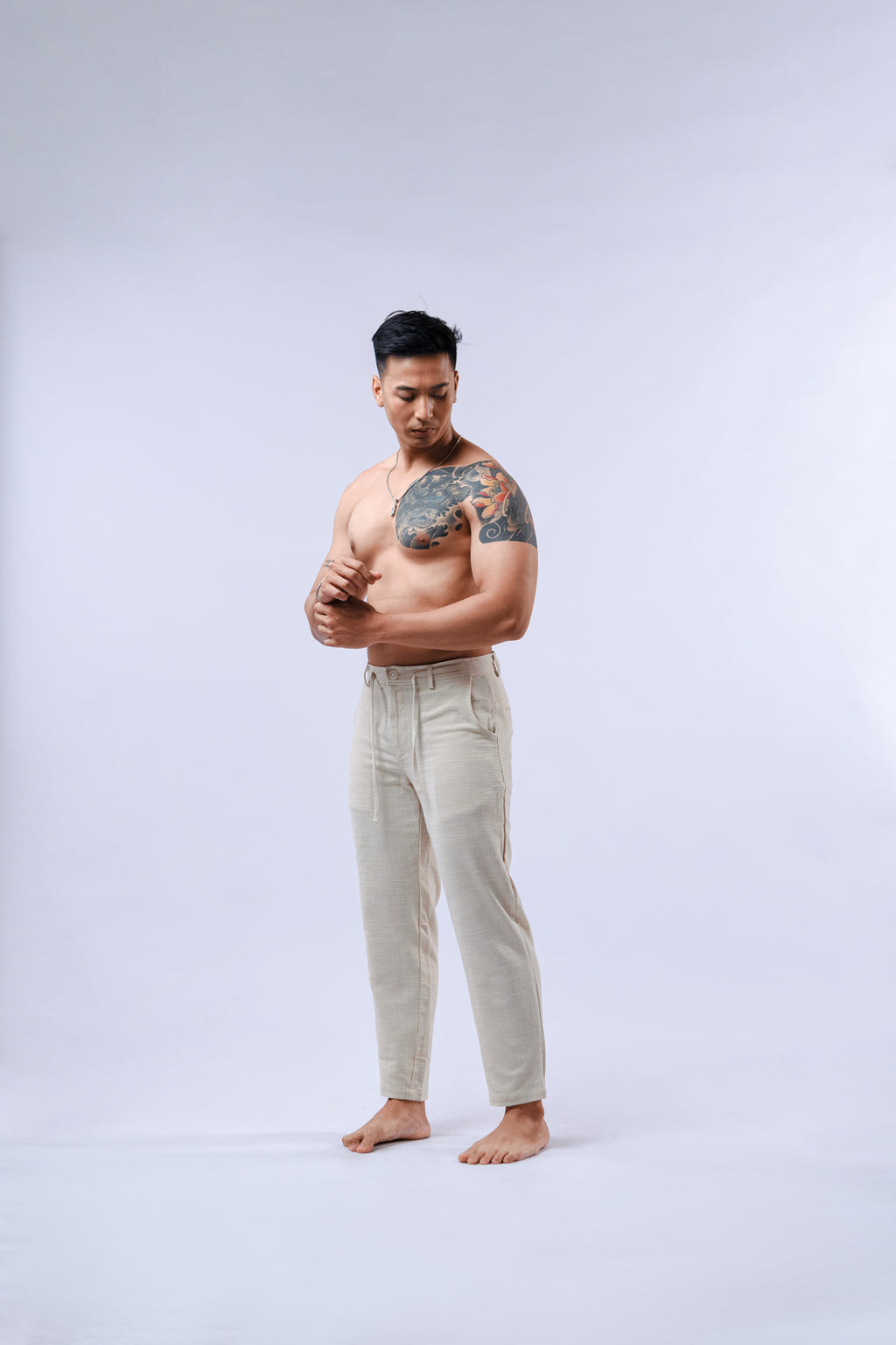 LaBonte - Linen Long Pants - Cream GAVINO