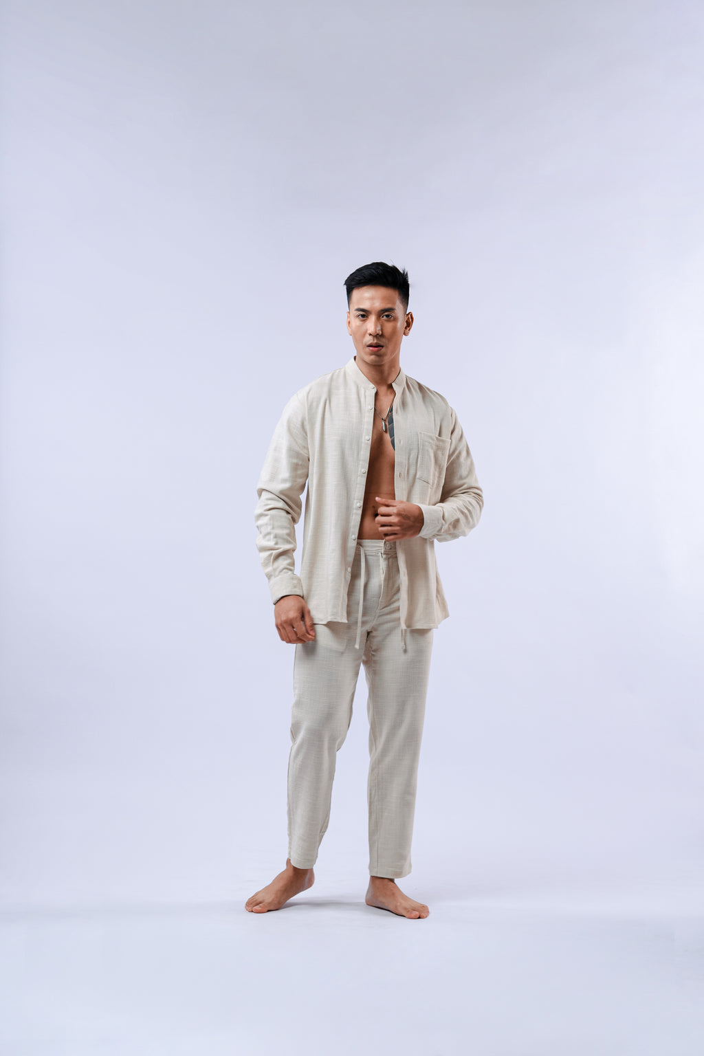 LaBonte - One Set Men's Linen GAVINO Cream