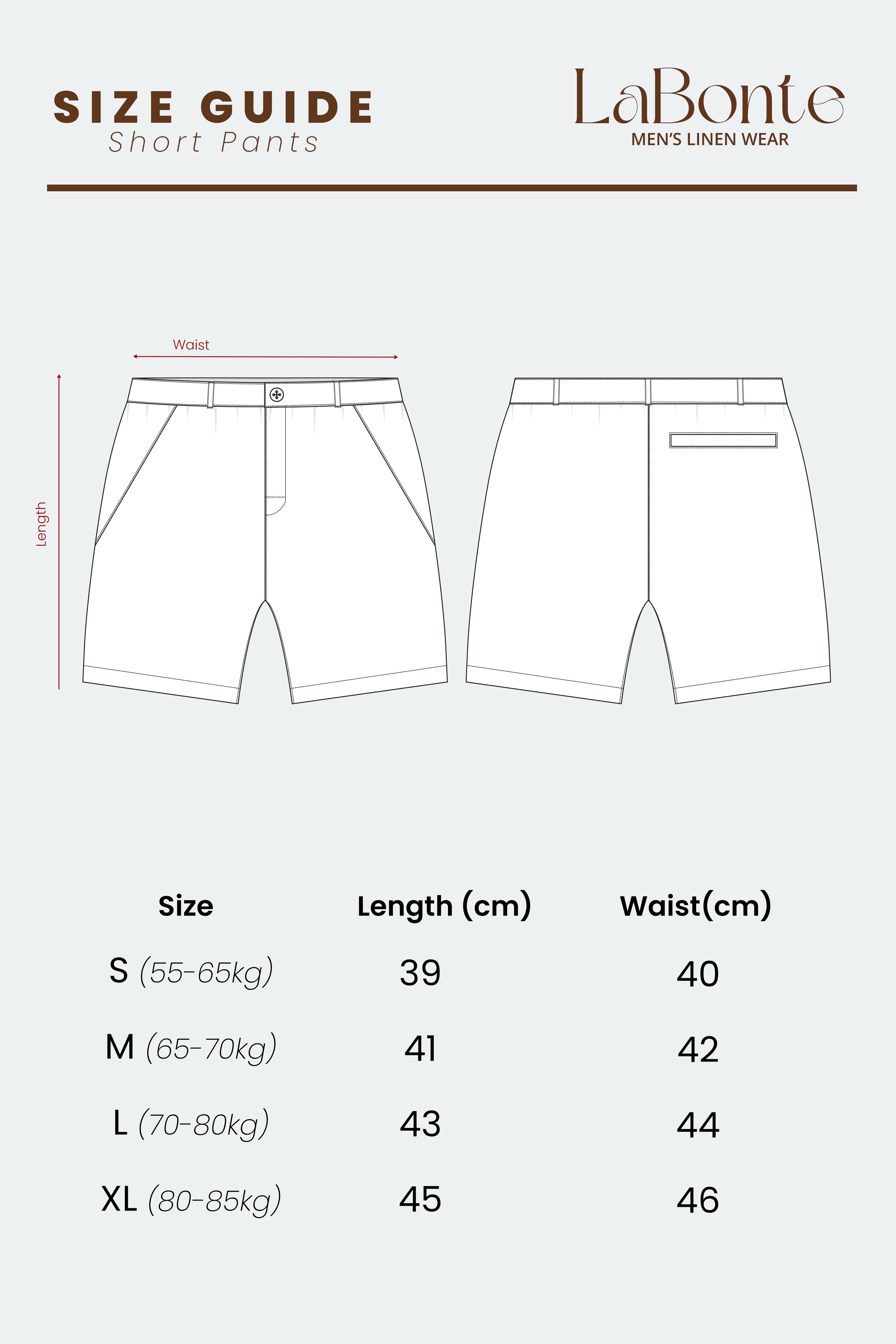 LaBonte - Men’s Linen Short Pants - DANTE Floral Sprigs