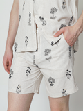LaBonte - Men’s Linen Short Pants - DANTE Floral Sprigs