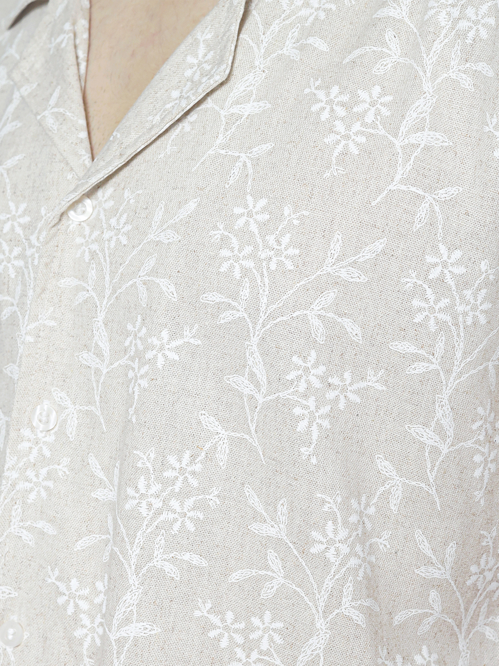 LaBonte - Men's Linen Cuban Collar Short Sleeve Shirt – DANTE Whitework