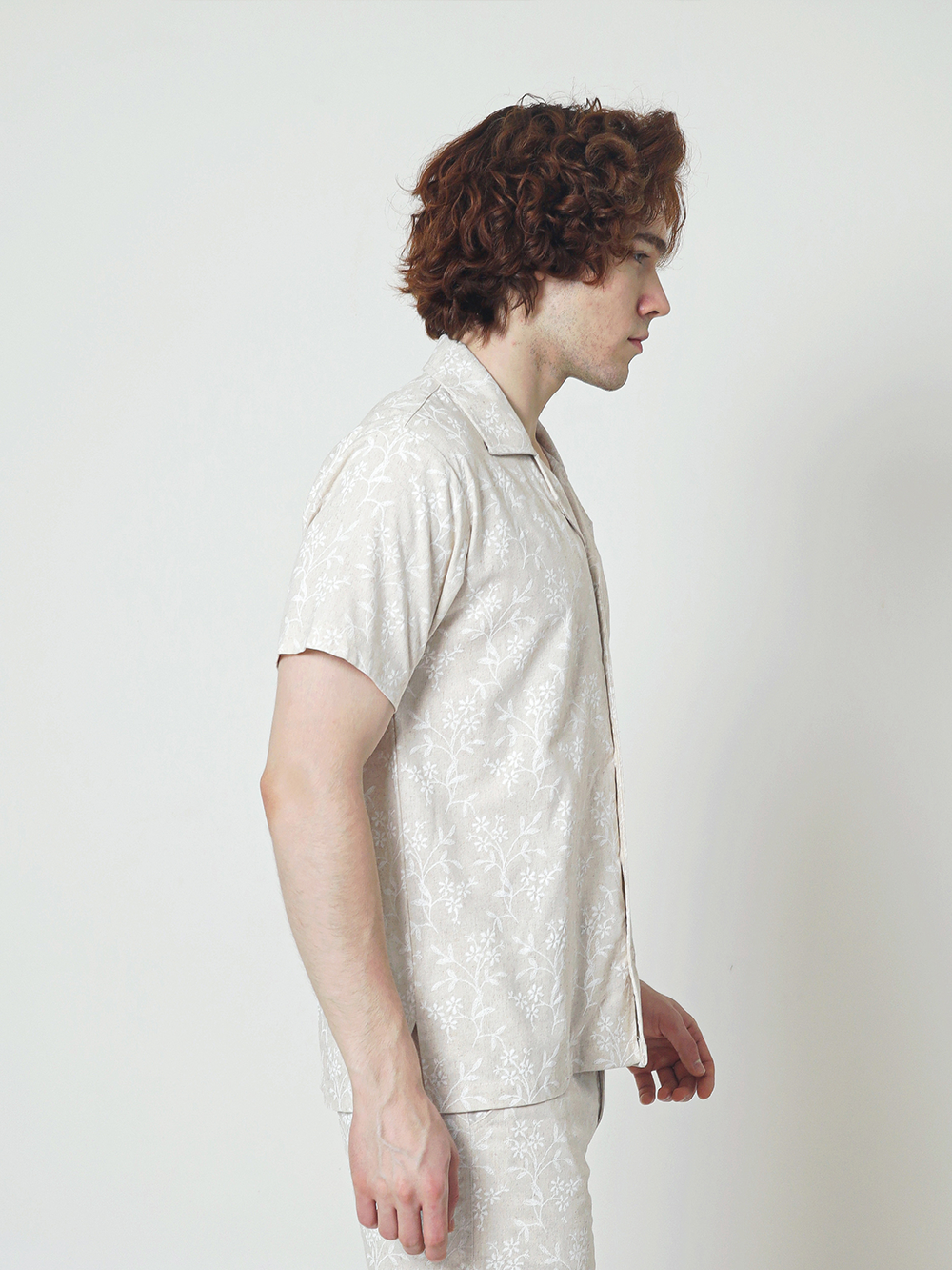 LaBonte - Men's Linen Cuban Collar Short Sleeve Shirt – DANTE Whitework