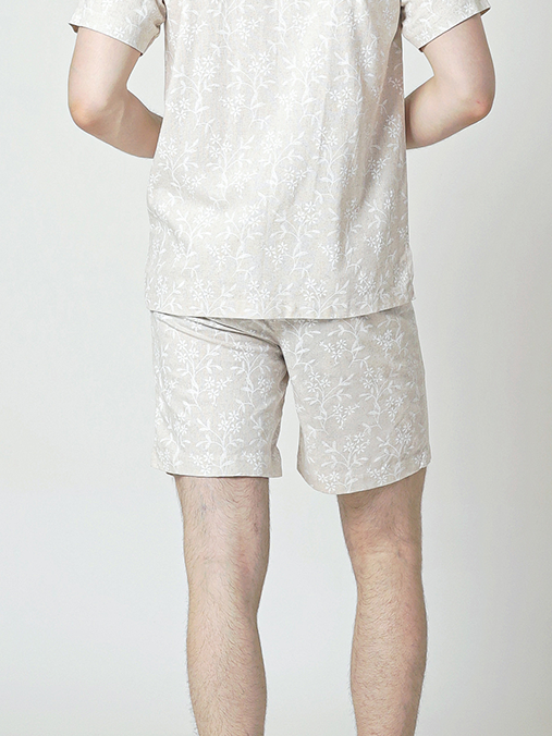 LaBonte - Men’s Linen Short Pants - DANTE Whitework