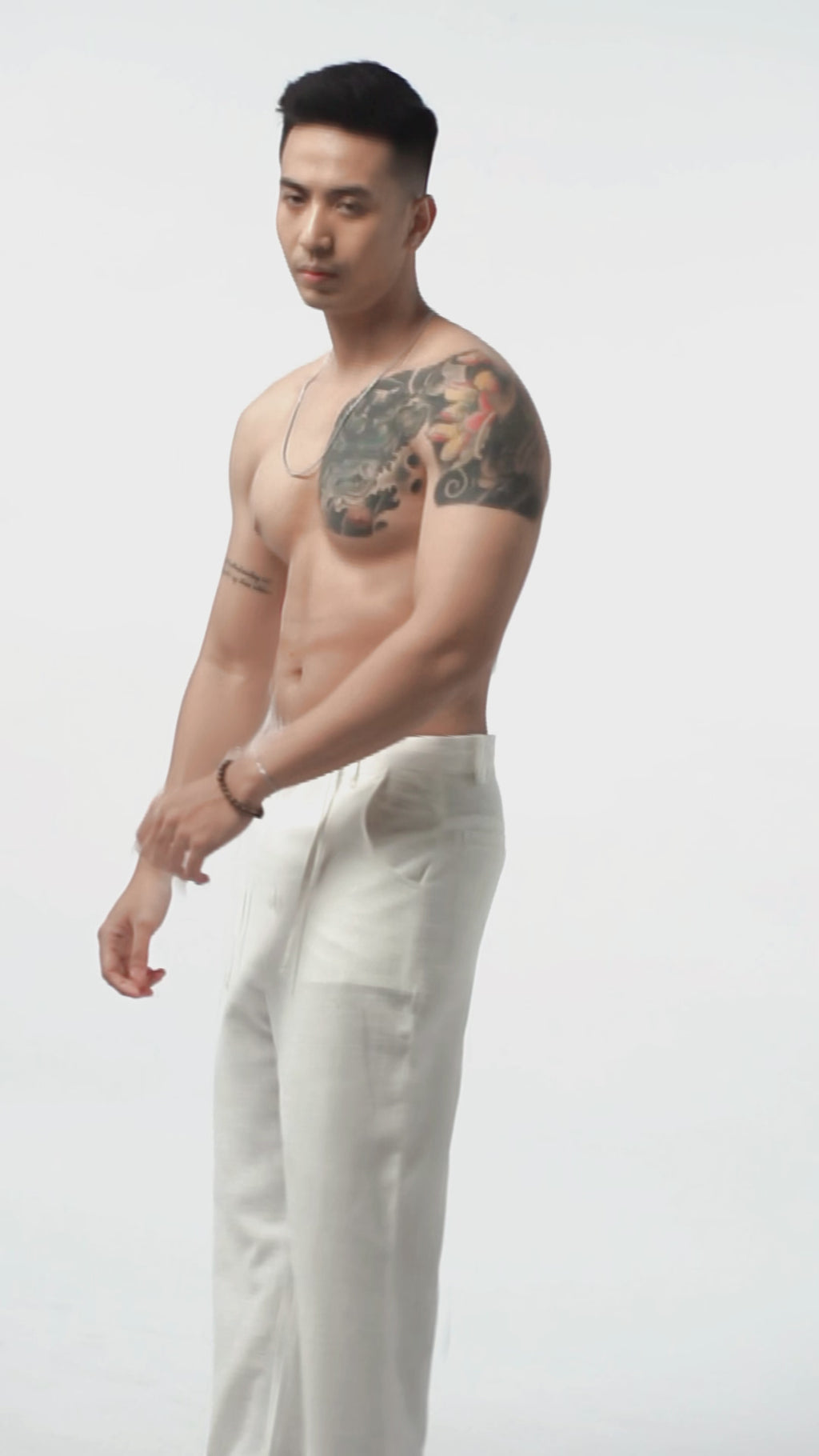 Linen Long Pants - White GAVINO